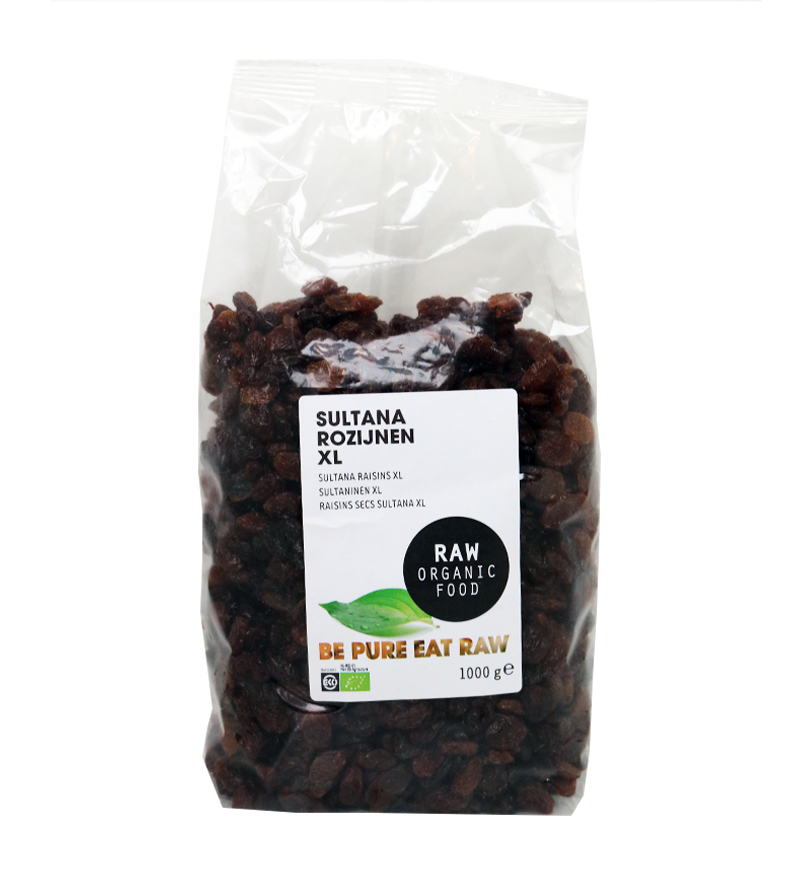 Raw Organic Food Rozijnen sultana XL (bio) 1000 gram