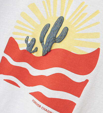 Name It T-Shirt - NmmHaldur - Bright White m. Print