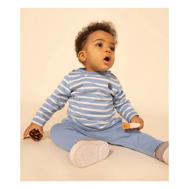 Petit Bateau Marinière en Jersey | Bleu