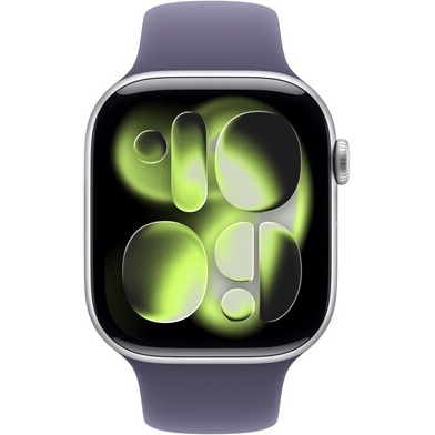 Apple watch Apple Watch Series 11 GPS + Cellular 46mm Boitier en Aluminium Argent avec Bracelet Sport Brume Violette - M/L