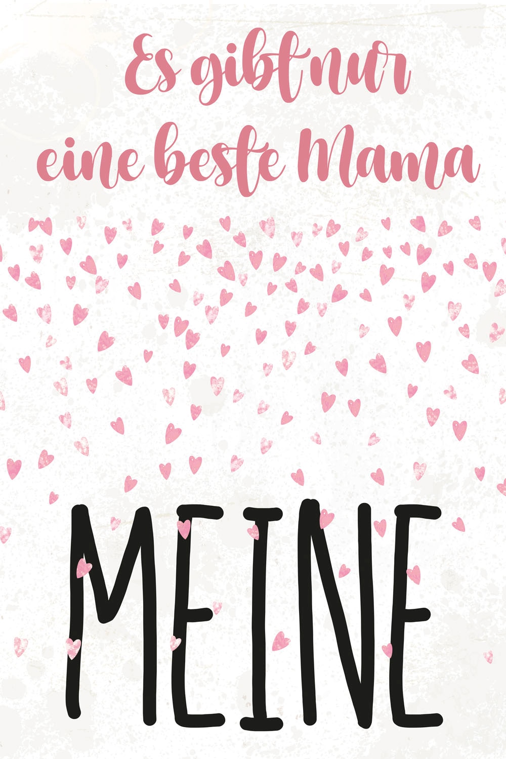 queence Metallbild »Meine Mama« Herzen | Schriftzug | Schriftzüge 1 Stk. tlg. Stahlschilder