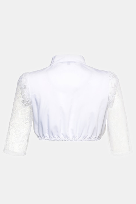 Dirndlbluse, Stehkragen, Carree-Ausschnitt, 1/2-Arm