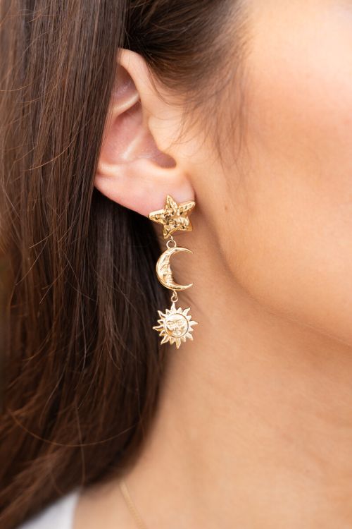 Starry oorhangers met ster & zon