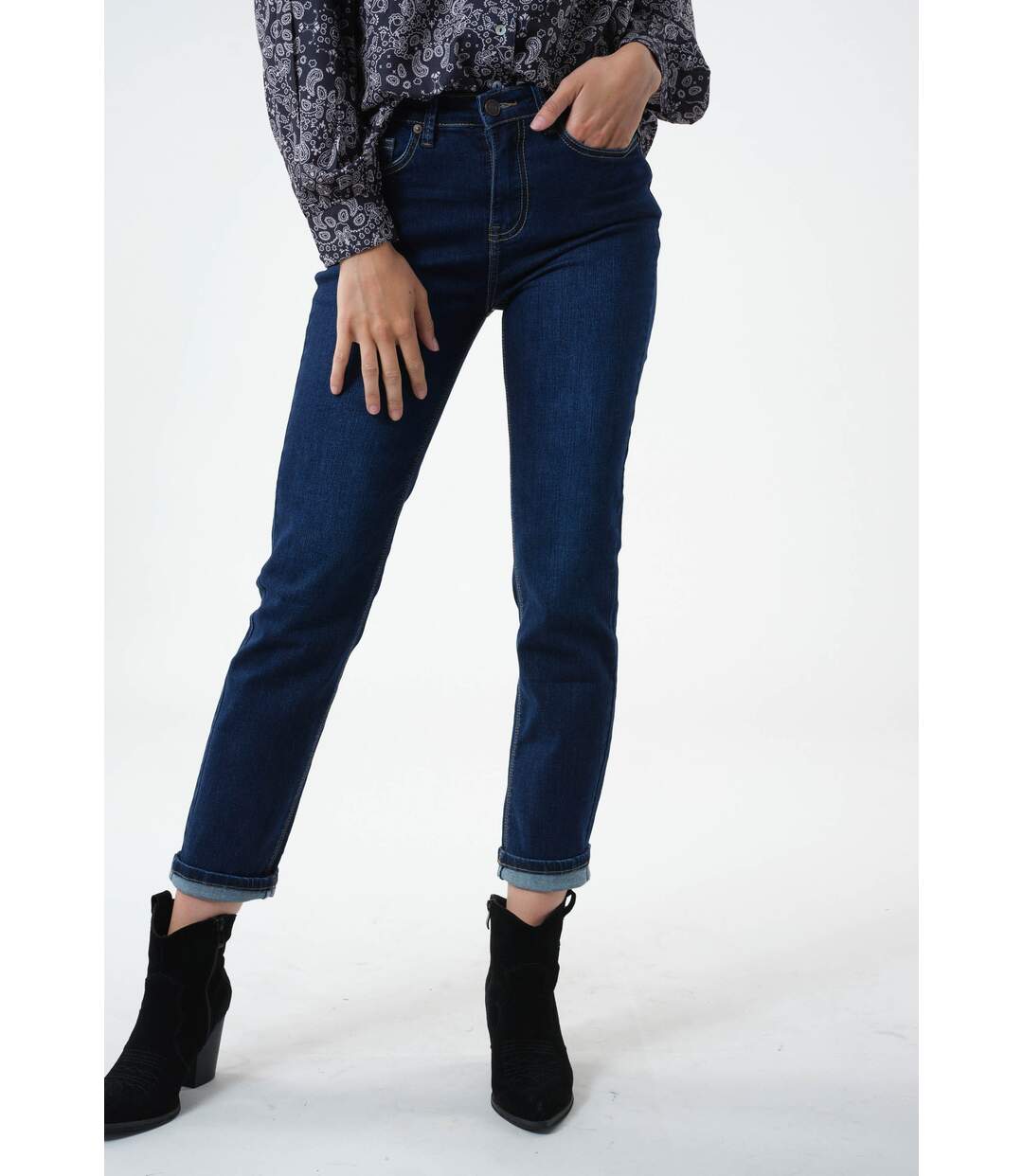 Jeans brut effet usé RITA