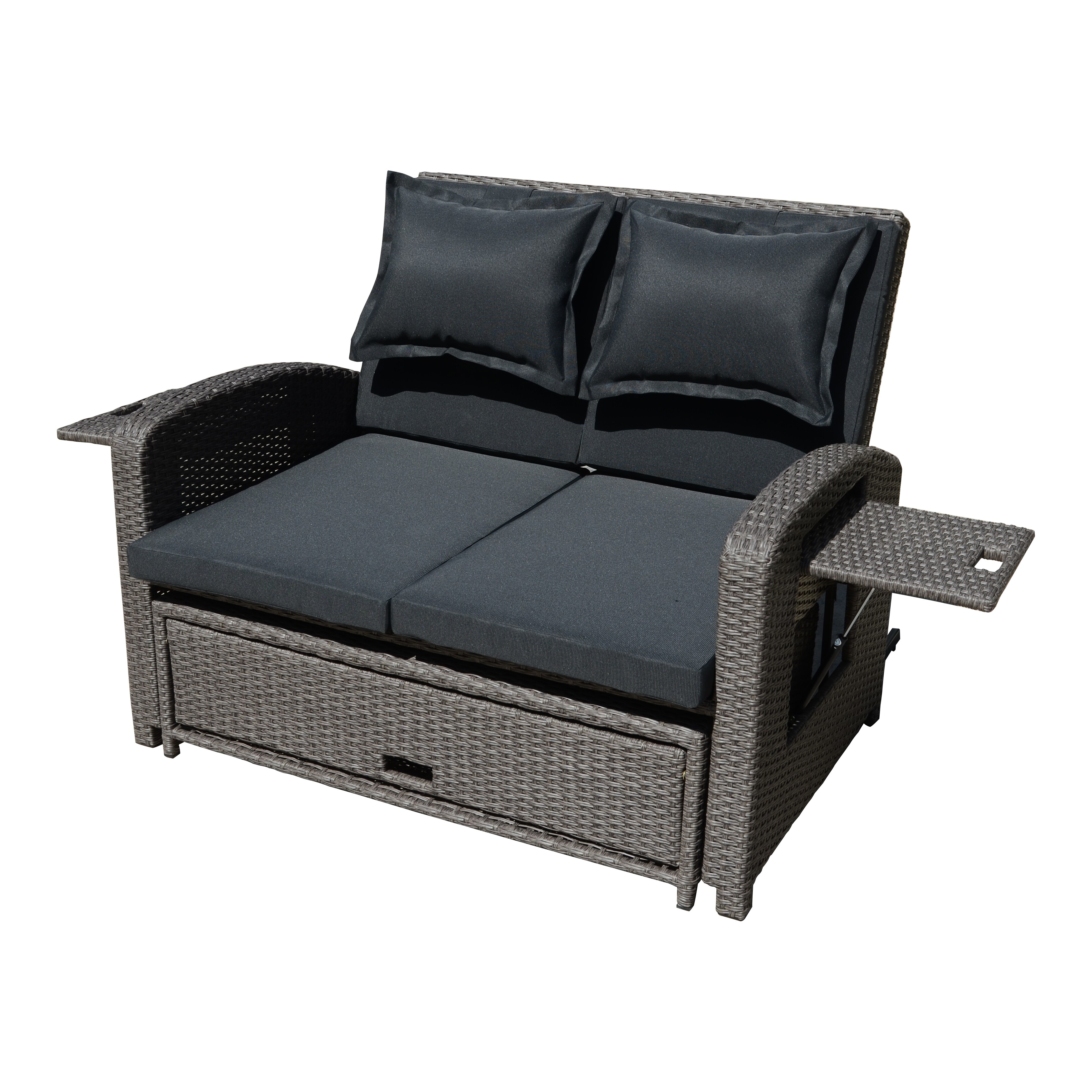 Garden Pleasure Funktionssofa NIZZA mit Auflage und Aufstelltischen