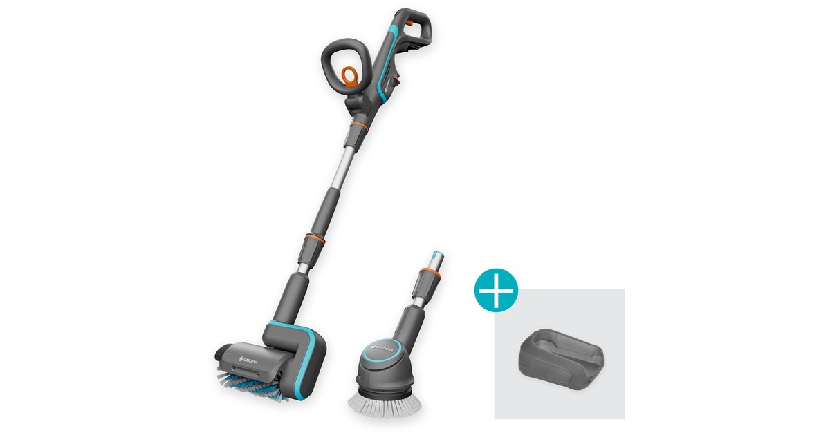 GARDENAAquaBrush Universal accu-multireiniger 04/18V P4A Solo vloerreiniger  (Grijs/turquoise, 14842-55, POWER FOR ALL ALLIANCE, accu en lader niet inbegrepen)