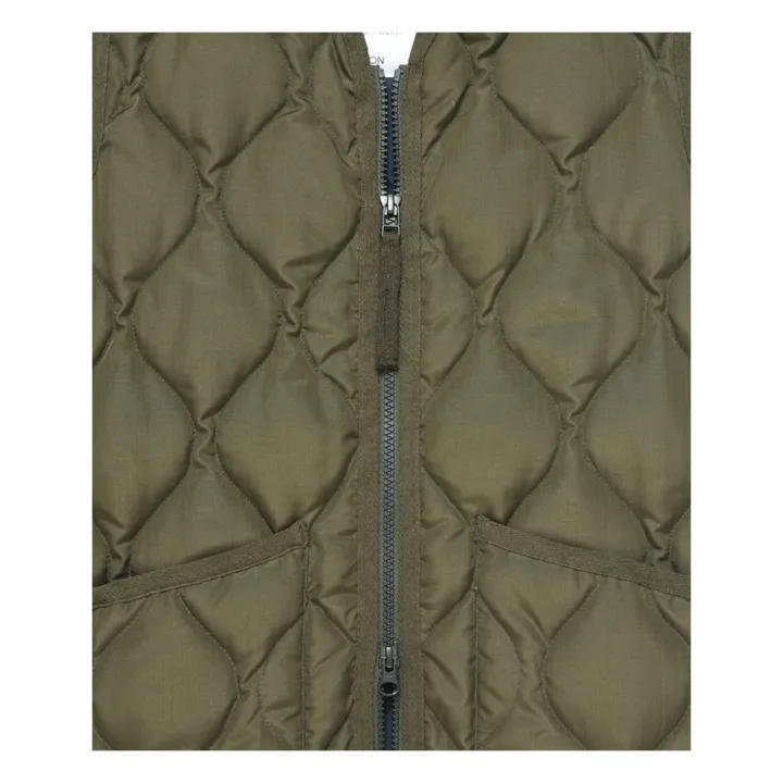 Taion Veste Zippée Sans Manches Matelassée Military | Vert olive