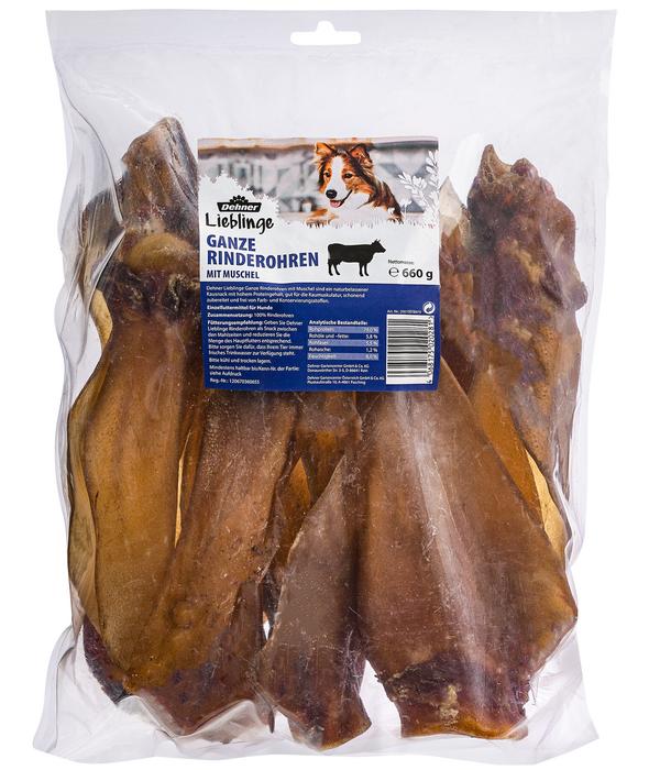 Dehner Lieblinge Hundesnack Ganze Rinderohren
