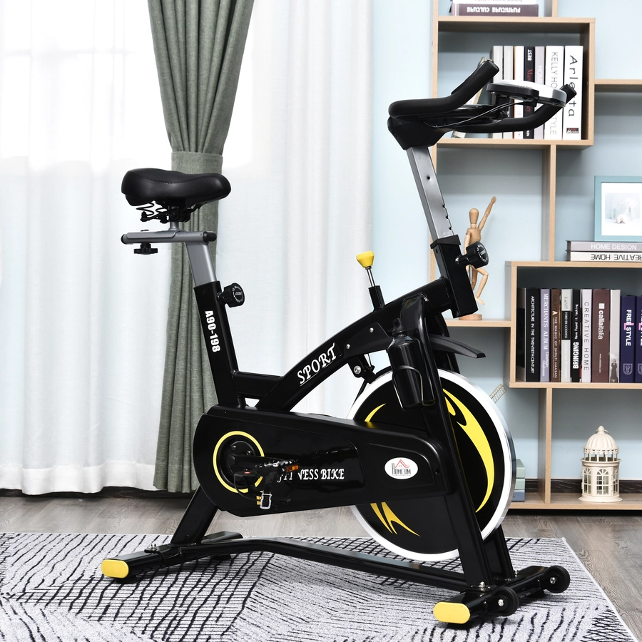 HOMCOM Fahrradtrainer mit stufenlosem Magnetwiderstand schwarz