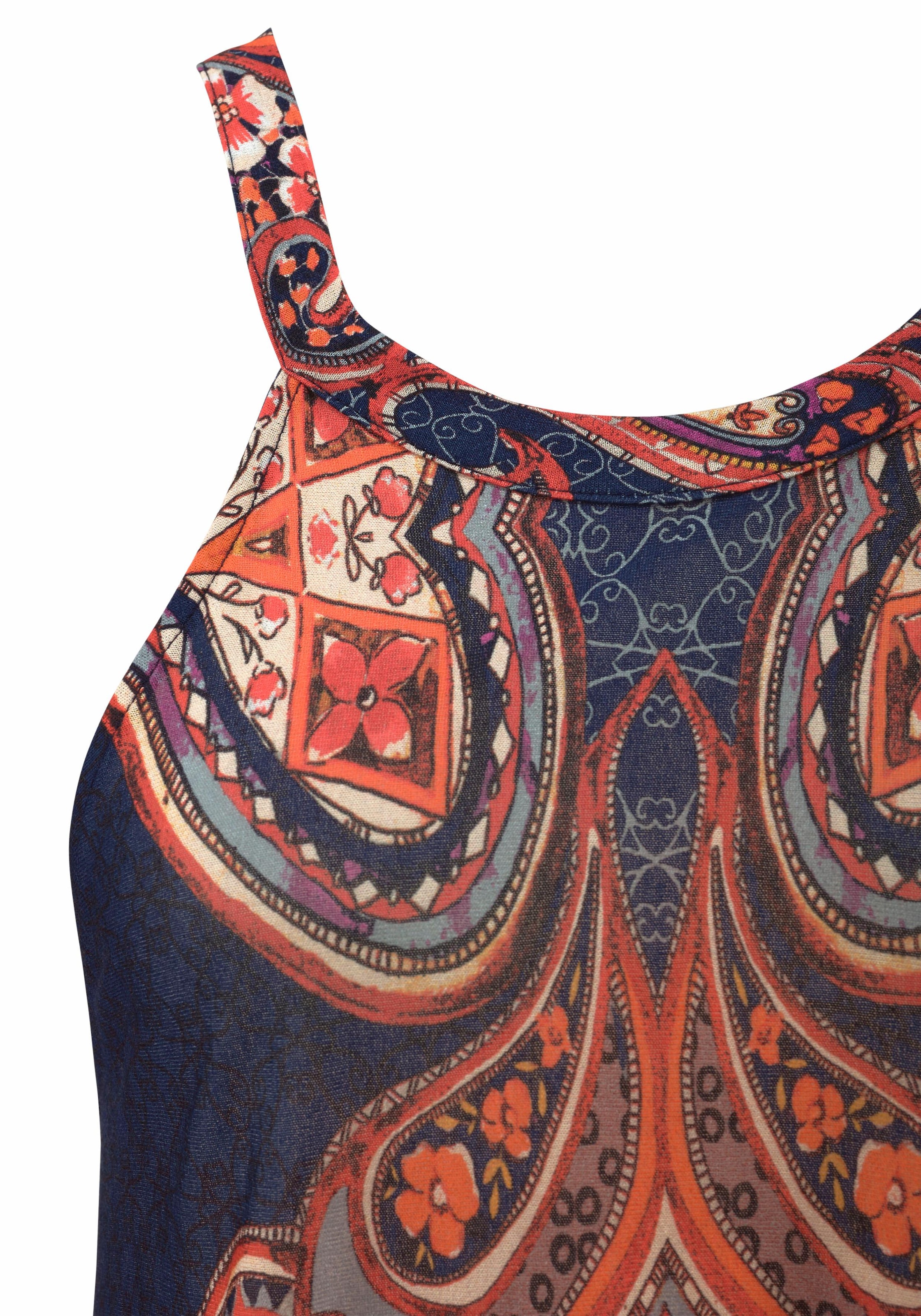 LASCANA Jerseykleid mit Alloverprint, lockeres Sommerkleid, Minikleid, Strandkleid