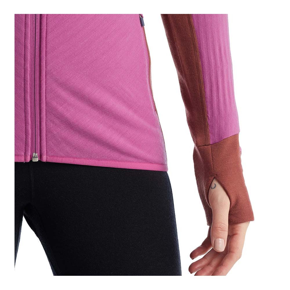 Icebreaker DESCENDER MERINO - Veste Femme cosmic/grape