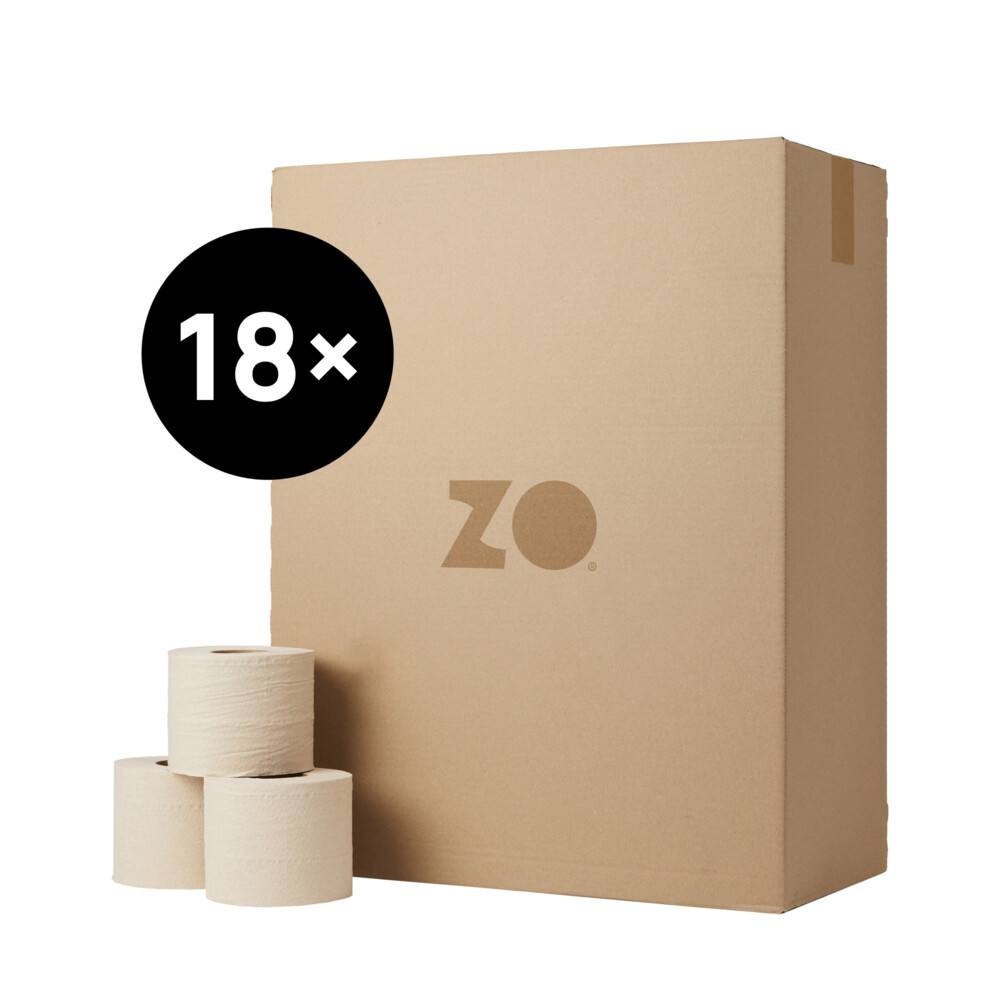 ZO Toiletpapier Ongebleekt XXL 2 Laags18 stuks