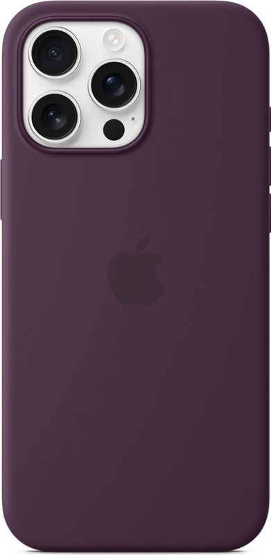Apple Silicone Backcover MagSafe voor de iPhone 16 Pro Max Plum