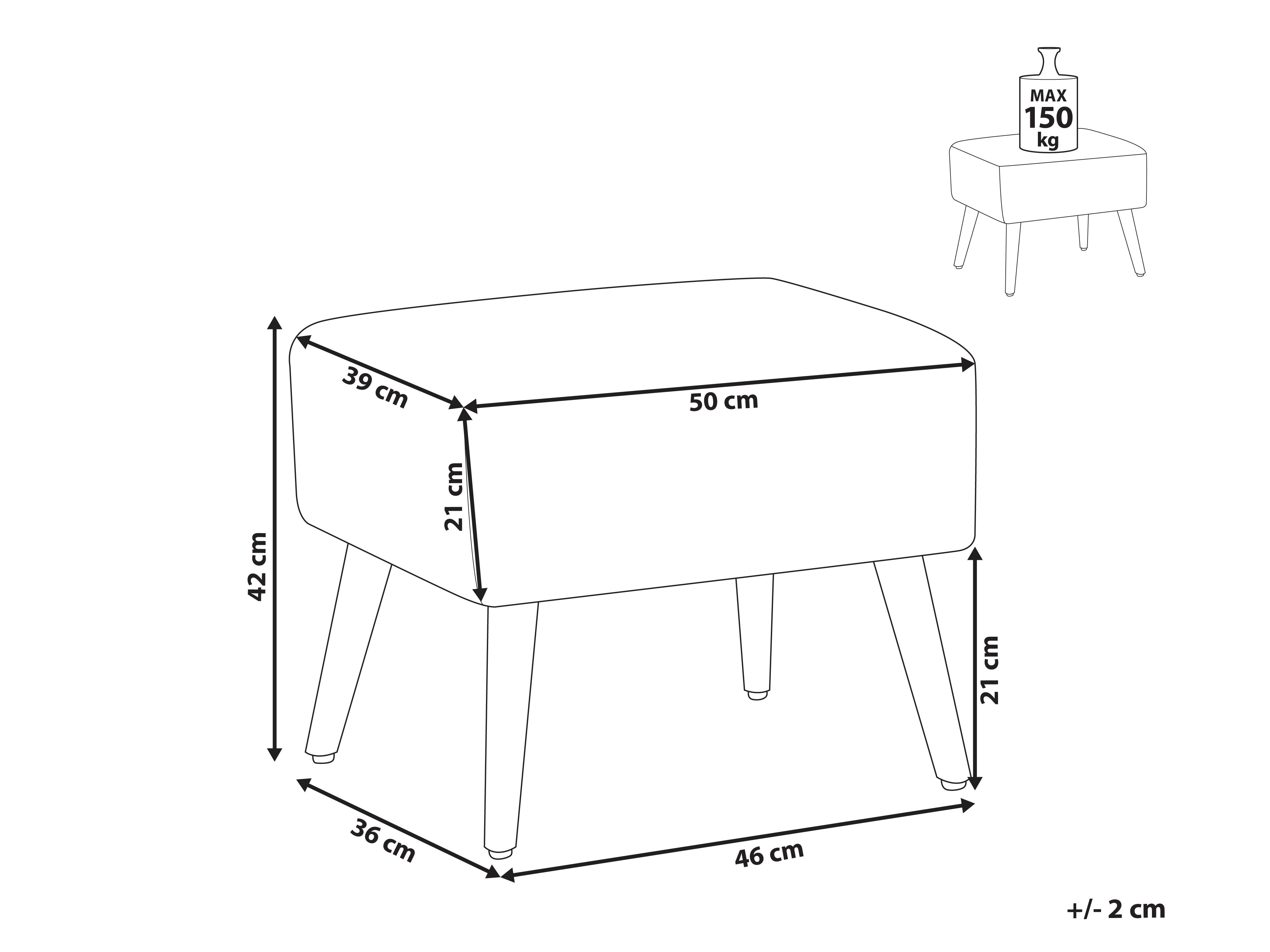 Hocker MANTEO Katoen Mintgroen