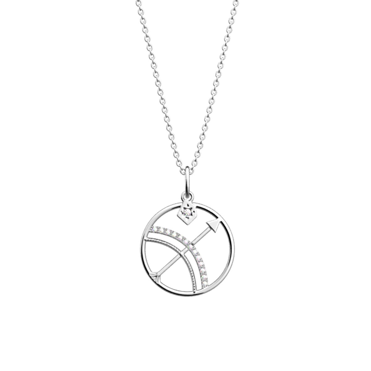Collier Les Georgettes Sagittaire argenté 20mm