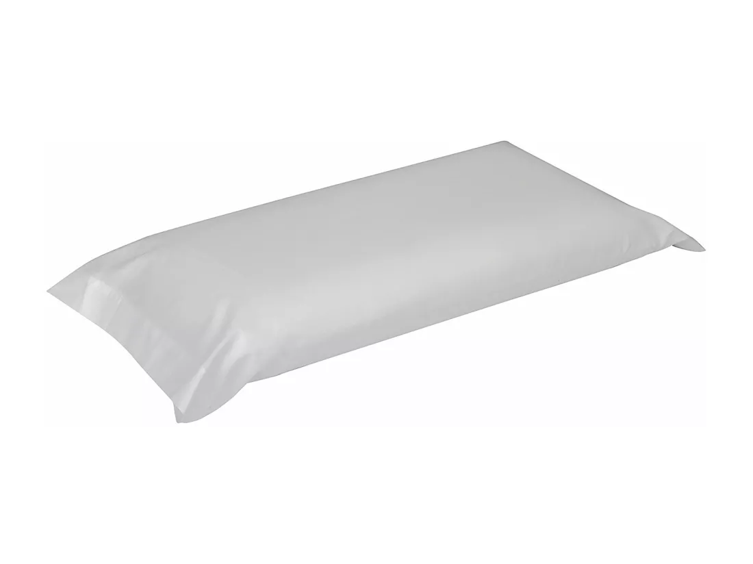 Taie d'oreiller 100 % coton 140 fils respirante Blanc