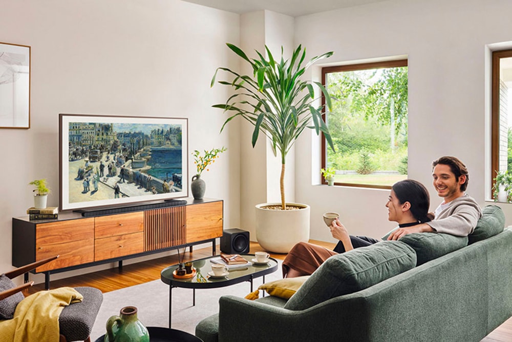 Samsung QLED-Fernseher »GQ43LS03DAU« 108 cm/43 ″ Smart-TV The Frame, Mattes Display, Art Mode, Austauschbare Rahmen, Dolby Atmos
