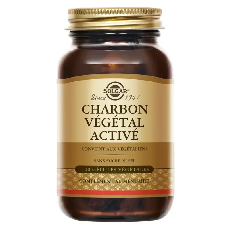 Charbon Végétal Activé - 100 Gélules Végétales