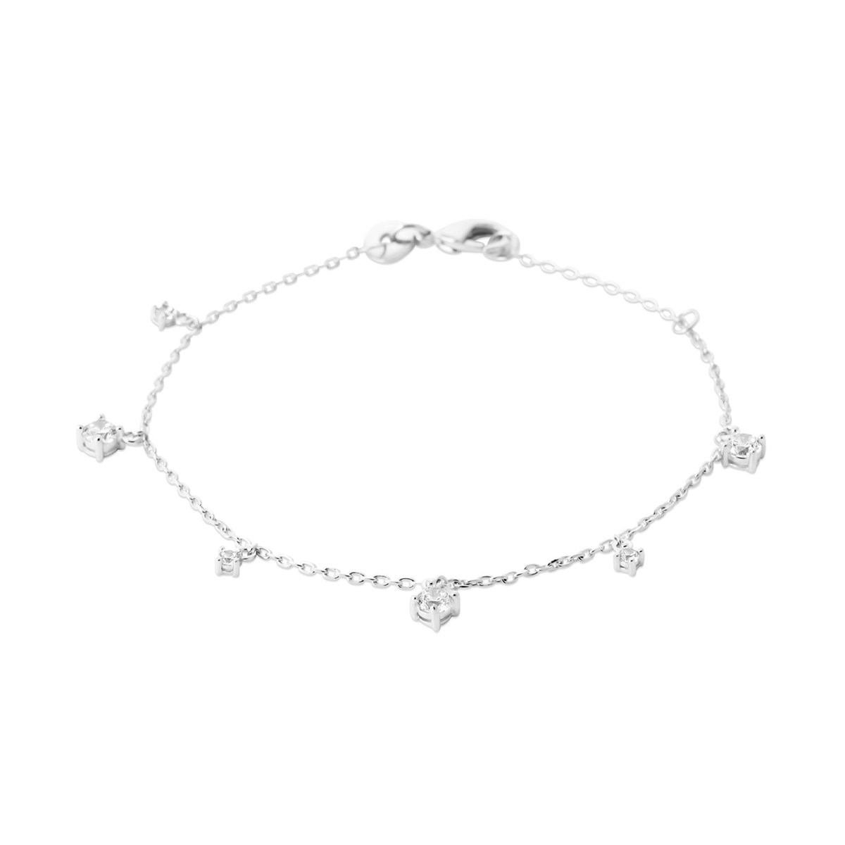 Bracelet Brillaxis argent et pampilles oxyde de zirc
