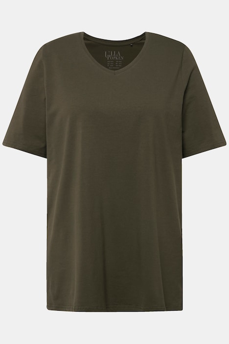 T-Shirt, A-Linie, V-Ausschnitt, Halbarm