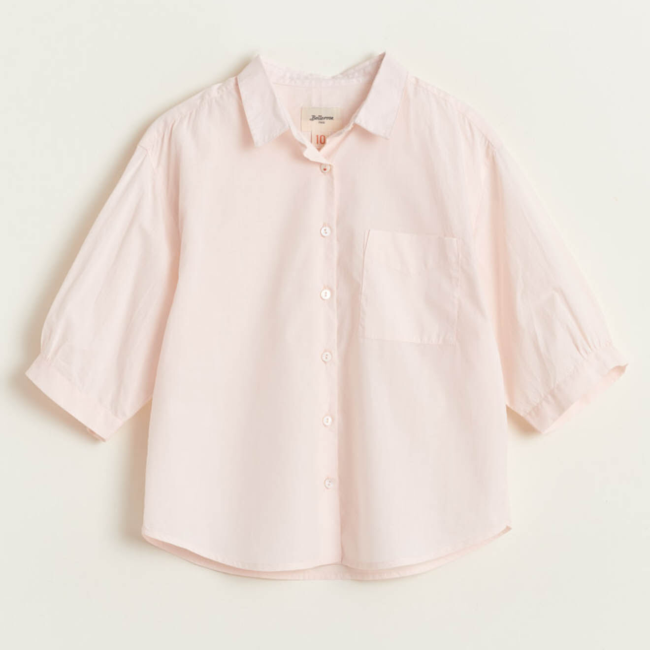 Bellerose Chemise en Coton Ave unie rose pâle