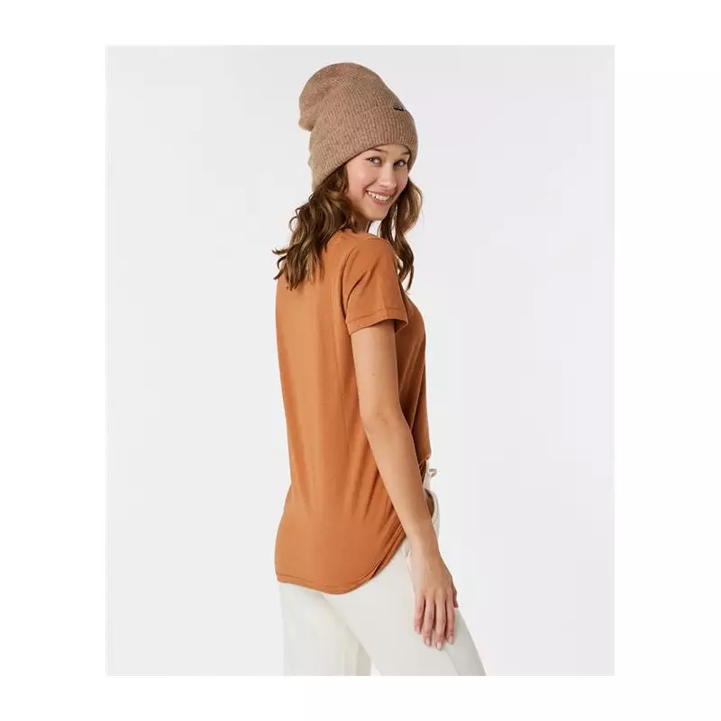 Teeshirt femme RIPCURL Re-Entry Crew Neck Tee Light Brown