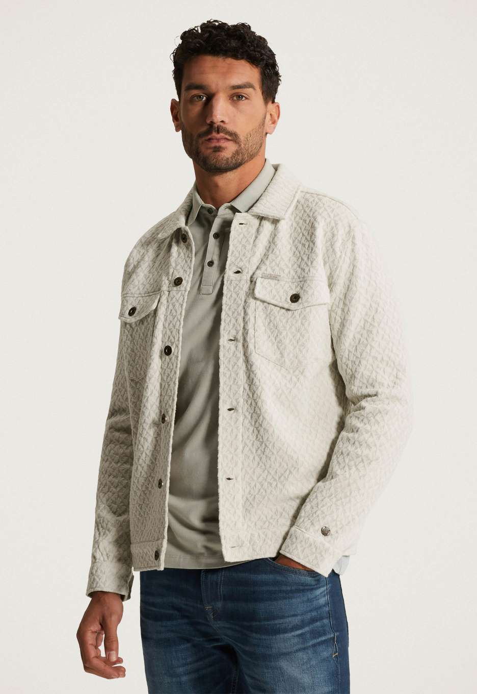 Cast Iron Jacquard Trucker Jacket