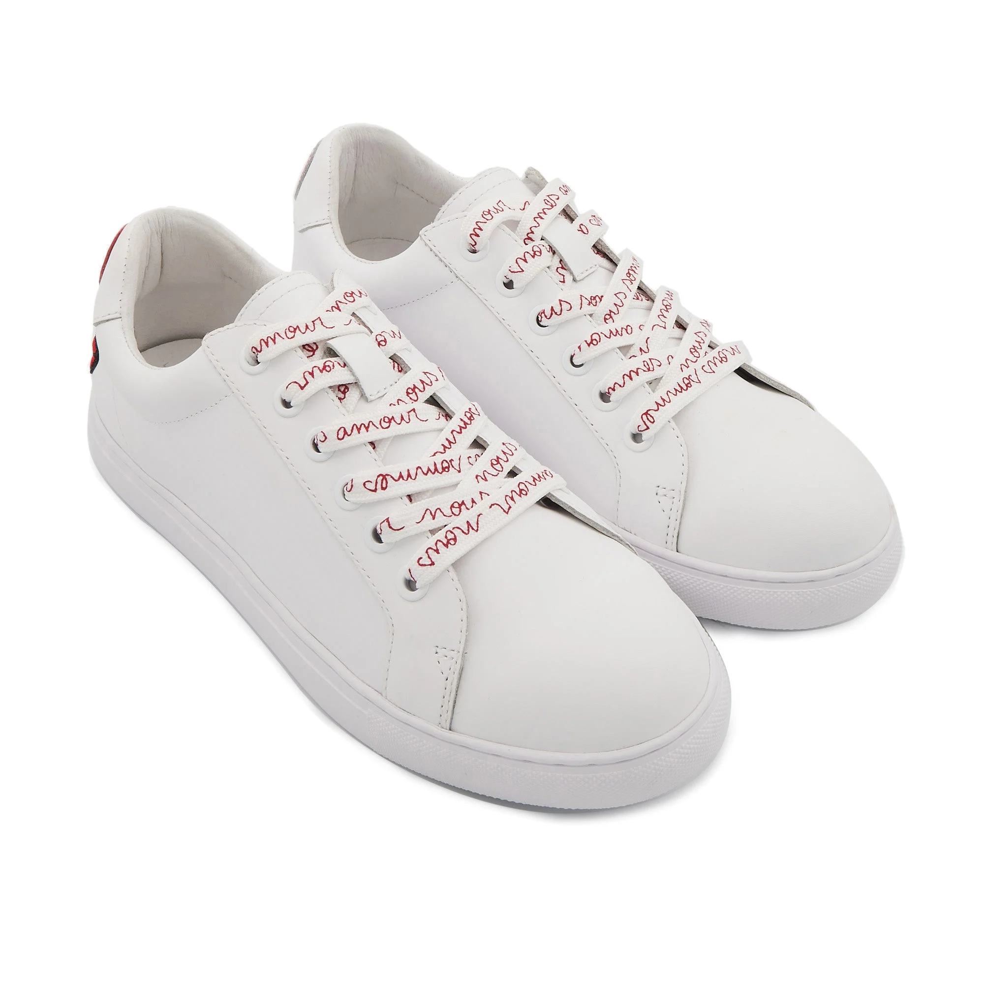 SIMONE NOUS SOMMES AMOUR - Sneakers en cuir | Blanc