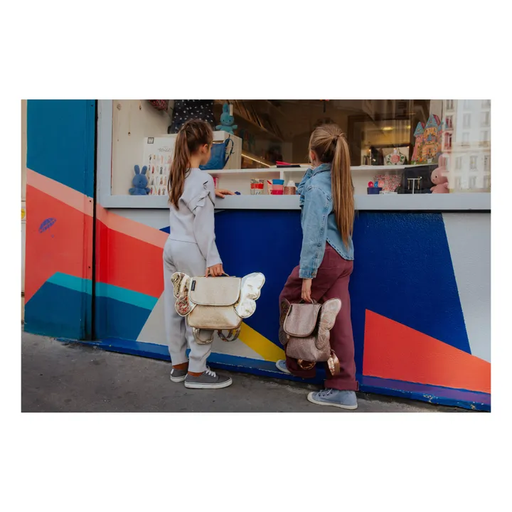 Caramel & Cie Cartable Papillon Paillette | Doré