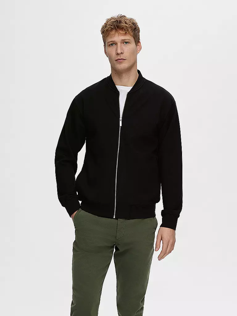 SELECTED Sweatjacke SLHMACK schwarz