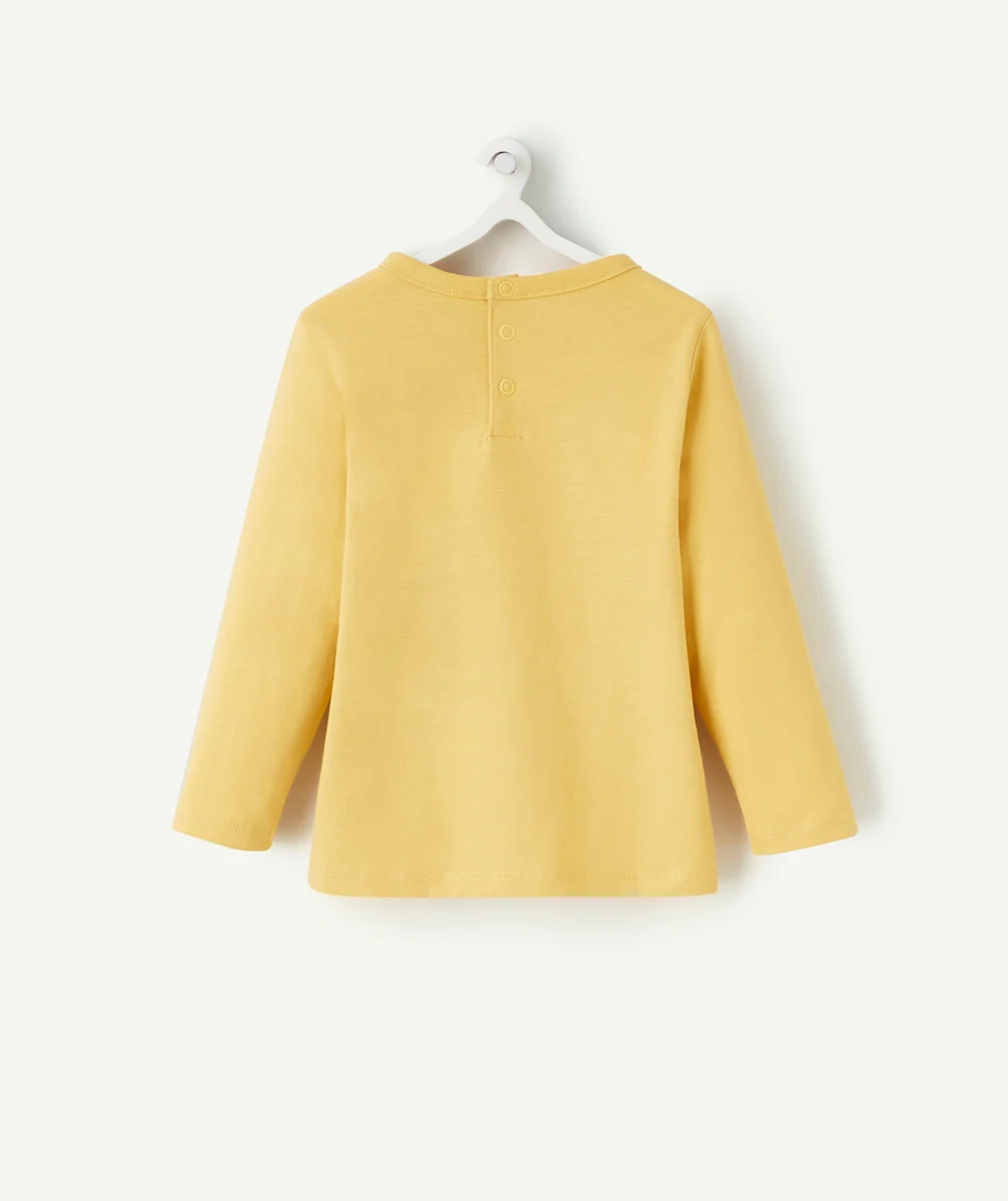 T-SHIRT BÉBÉ GARÇON EN COTON BIO JAUNE AVEC MESSAGE LOVE