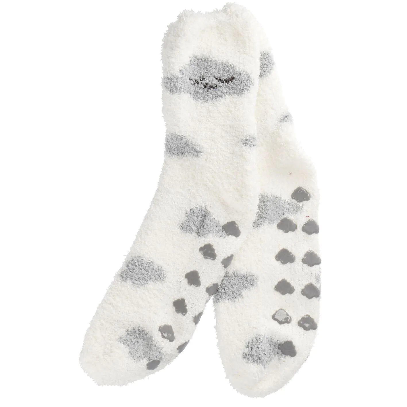 Kuschelsocken Anti-Rutsch, Wolke/offwhite