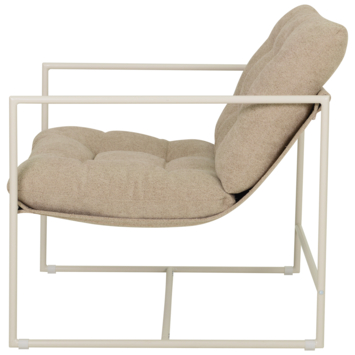 KARWEI fauteuil Bobby taupe stof met armleuning