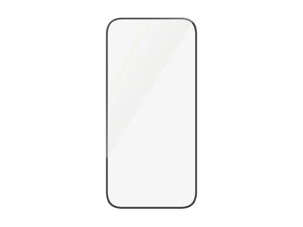 PanzerGlass - Skærmbeskytter for mobiltelefon - ultrabred pasform - glas - rammefarve sort - for Apple iPhone 15 Plus, 16 Plus