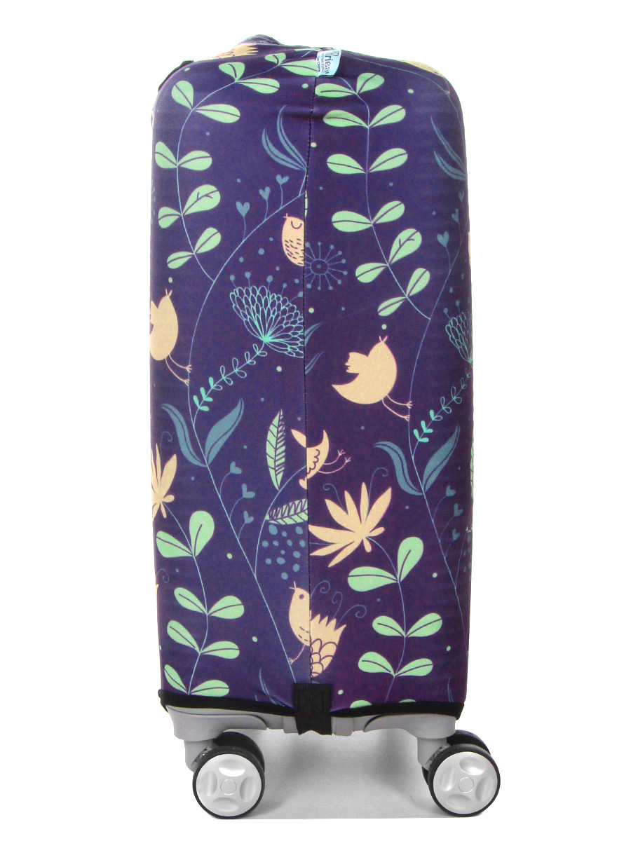 Housse de valise Periea Purple with Yellow Birds S