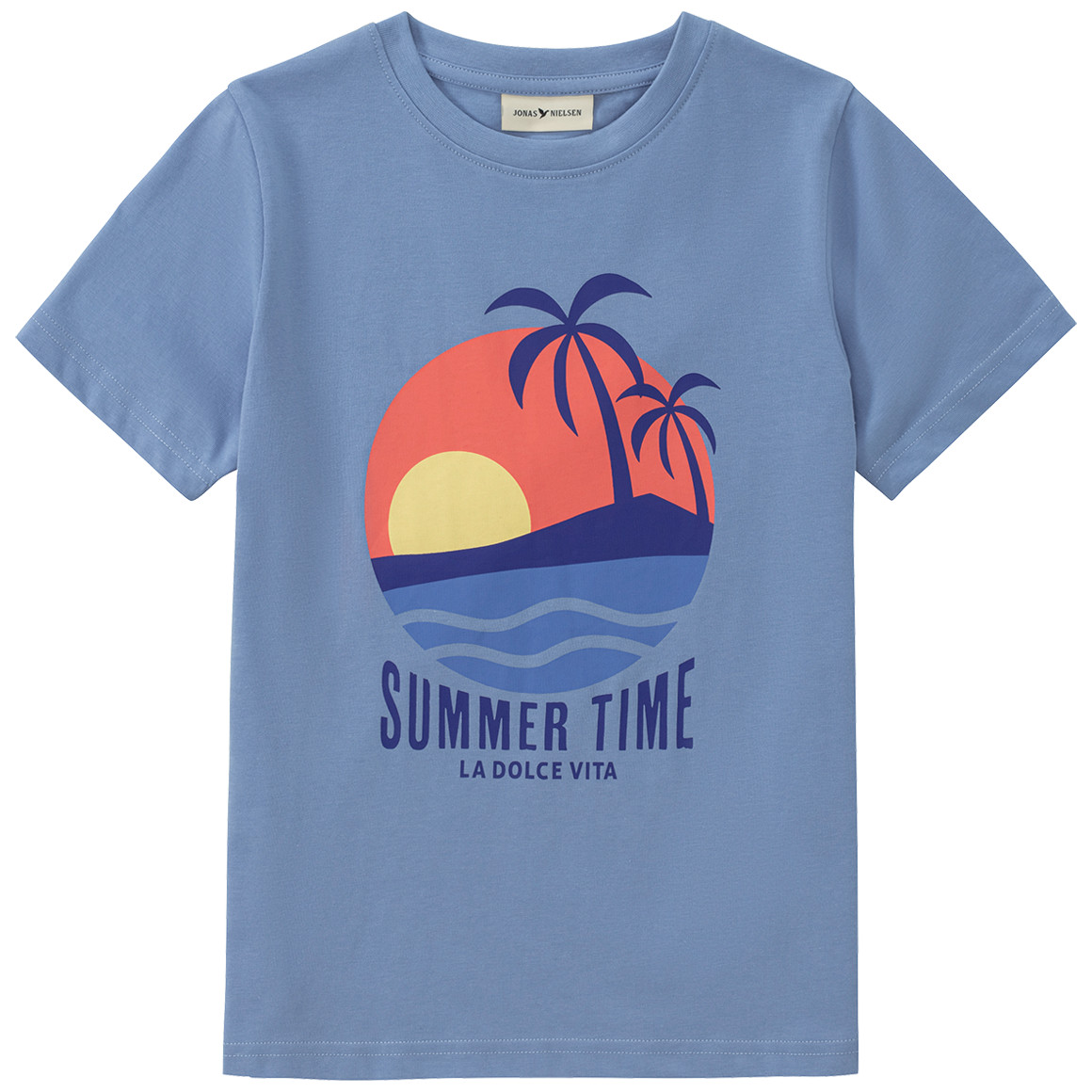 Jonas Nielsen Jungen T-Shirt mit großem Print hellblau