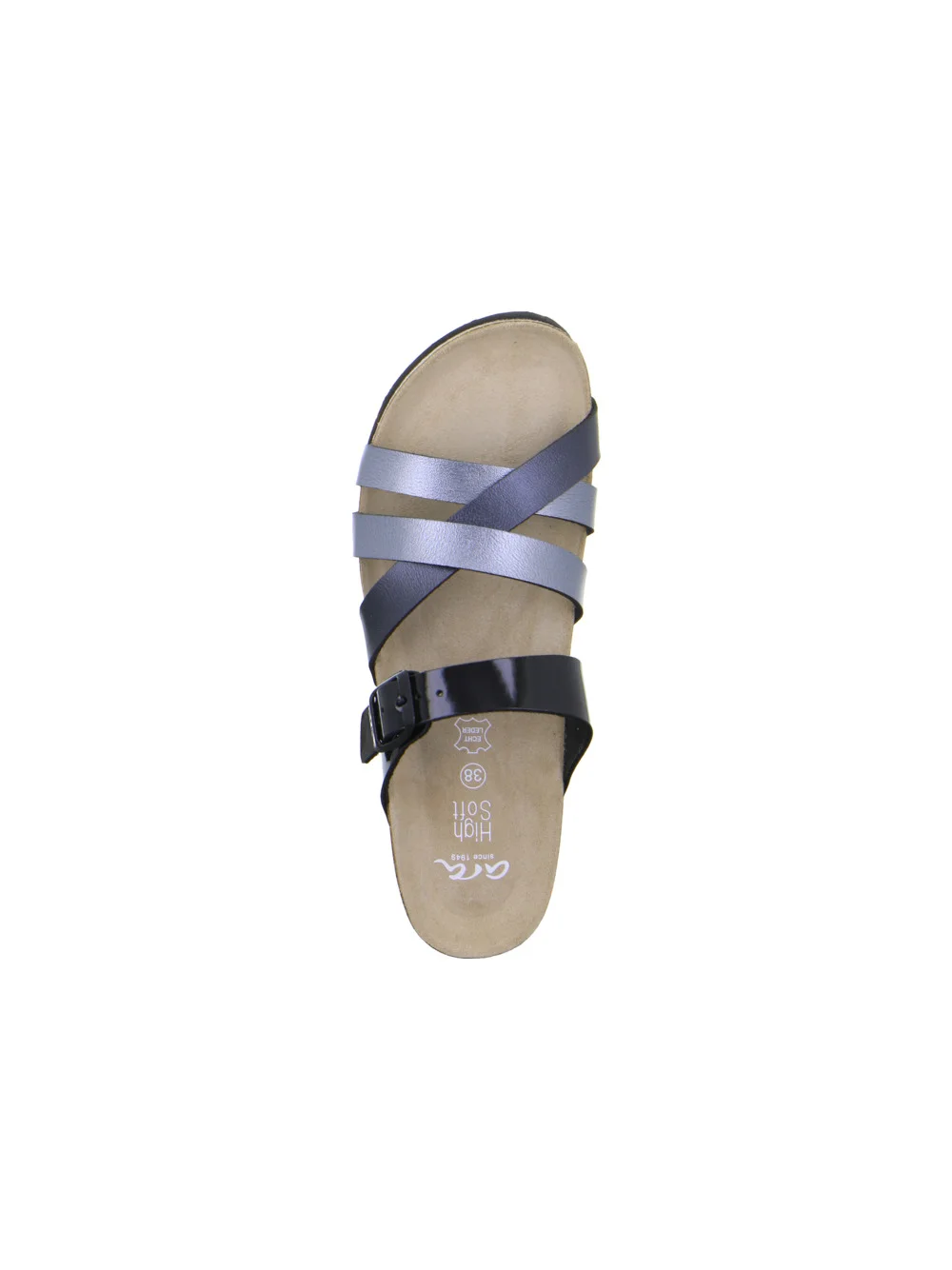 Pantolette Bali schwarz grau