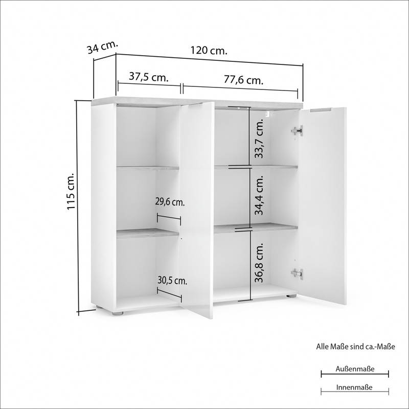 XORA XL-Aktenschrank niedrig IDEA-OFFICE