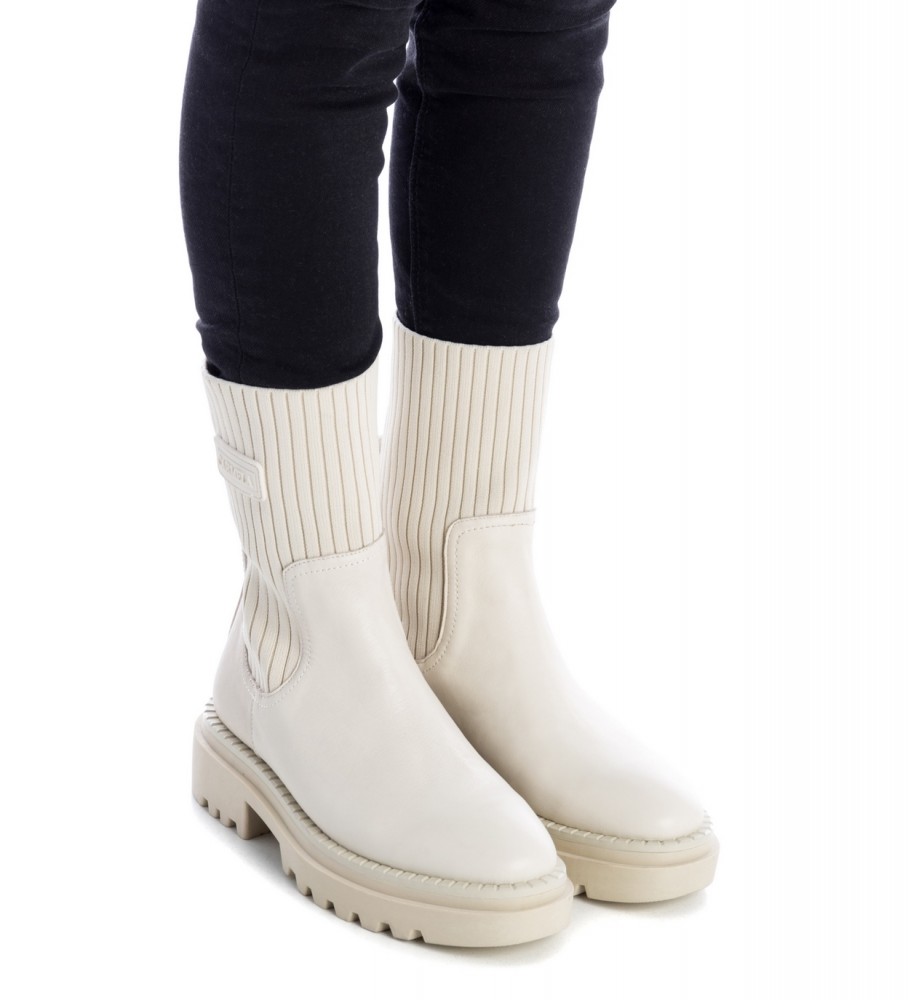 Botas de couro Carmela 160185 brancas