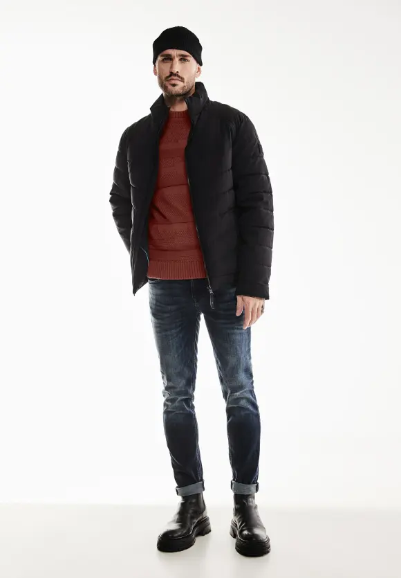Pullover mit Muster - rusty red