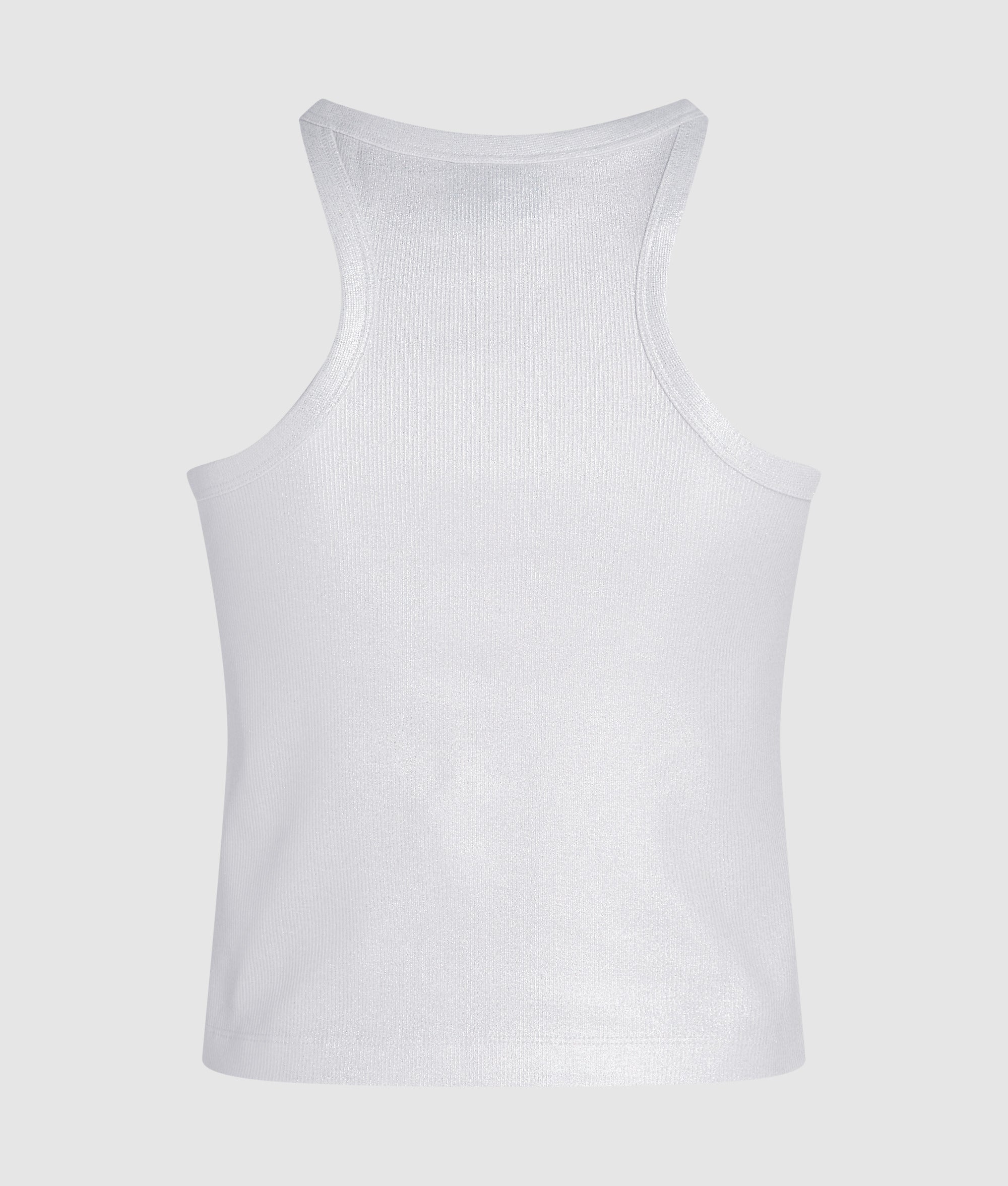 Gecoate geribbelde tanktop