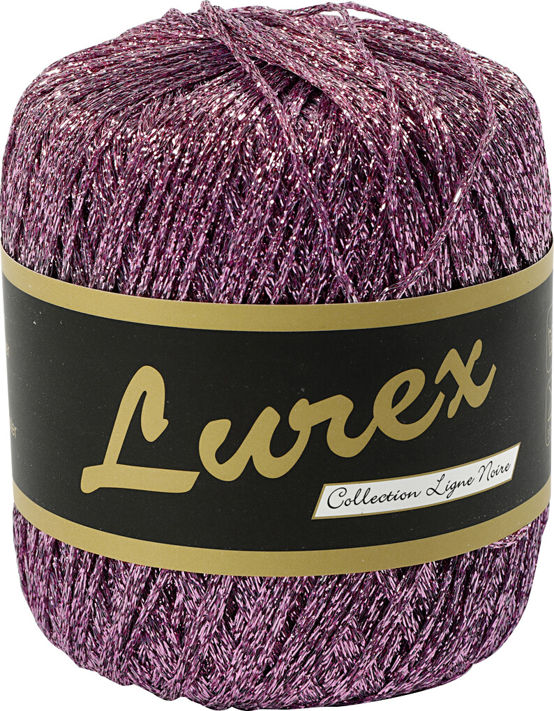 Lurex Garn - L 160 M - Lilla - 25 G