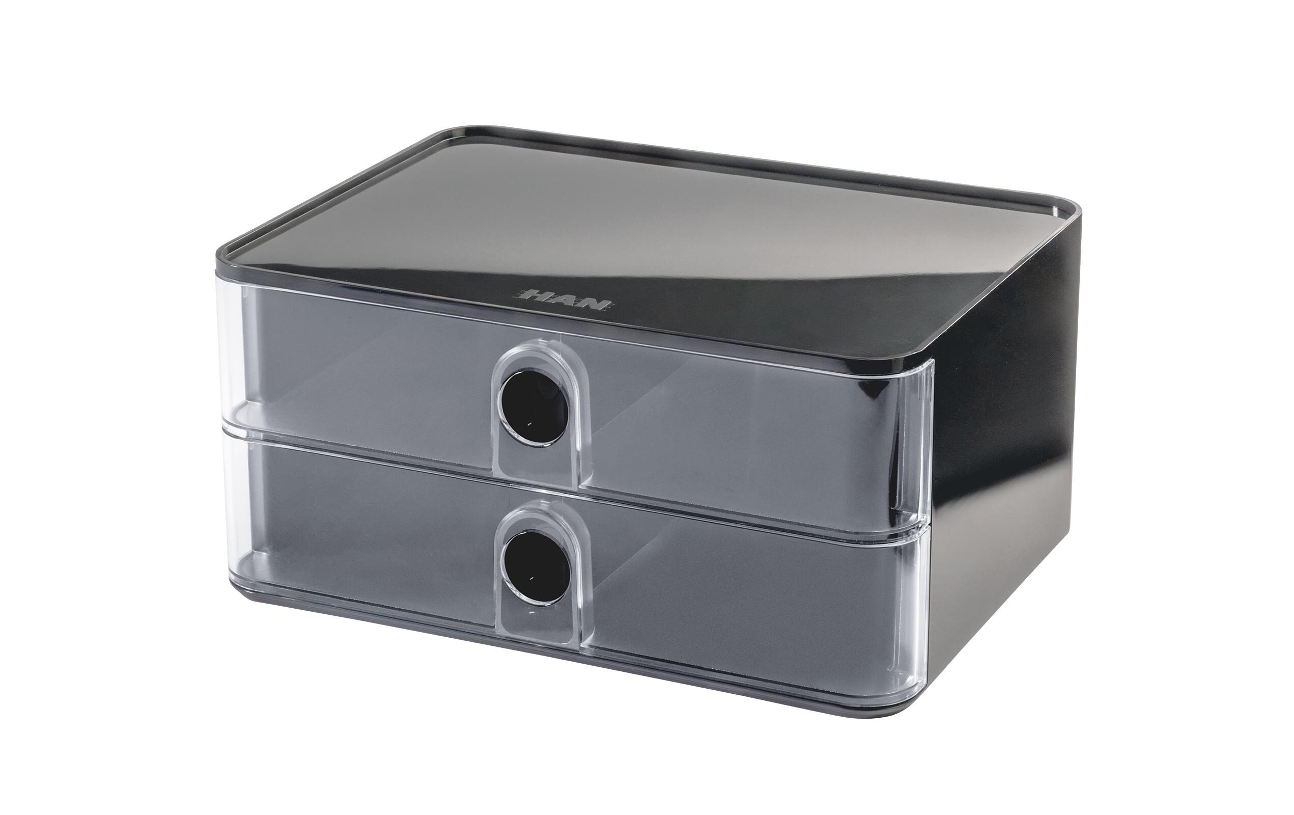 Schubladenbox Allison Smart-Box Plus 2 Schubladen, GlasklarSchubladenbox stapelbar mit 2 Schubladen