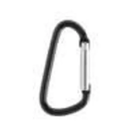 Glorex 64000311 - Paracord Karabiner, Schwarz, 40 mm, 2Stk.