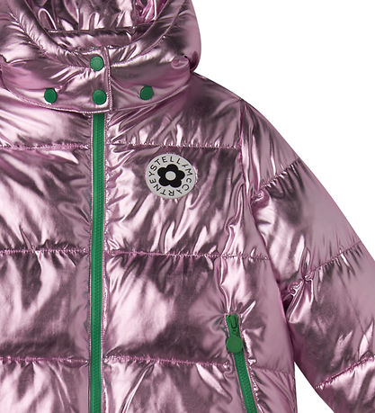 Stella McCartney Kids Dynejakke - Lilac/ Grøn