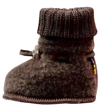 Joha Krabbelschuhe - Wolle - 2-lagig - Braun