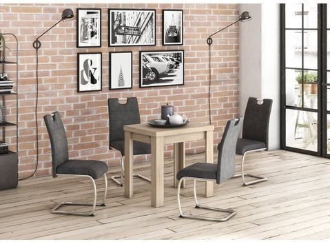 Eettafel - Ongeschaafd Eikenkleur - 110 cm Breed - 60 cm Diep - 78 cm Hoog