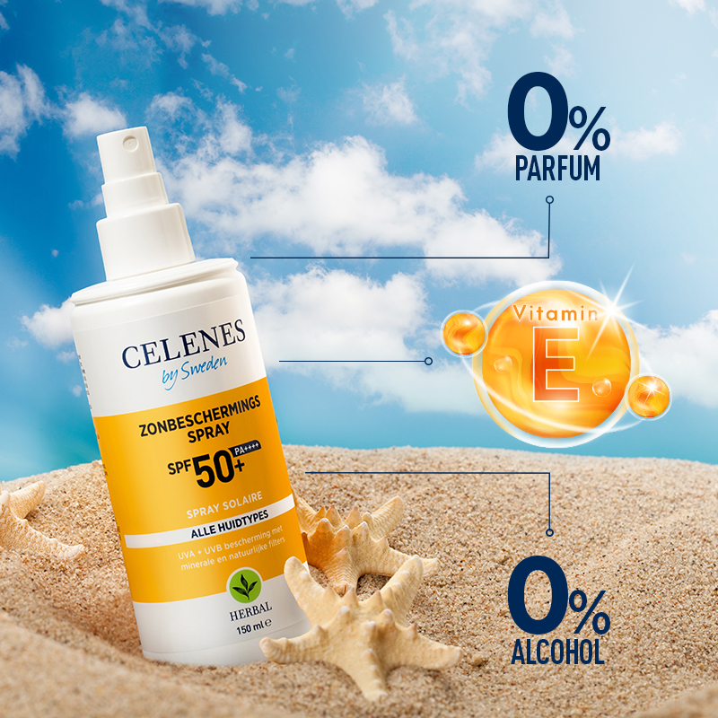 Celenes Herbal sunscreen spray all skintypes SPF50 (150 ml)