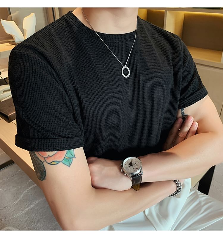 GRAYCIOUS - Gebreid T-shirt met korte mouwen