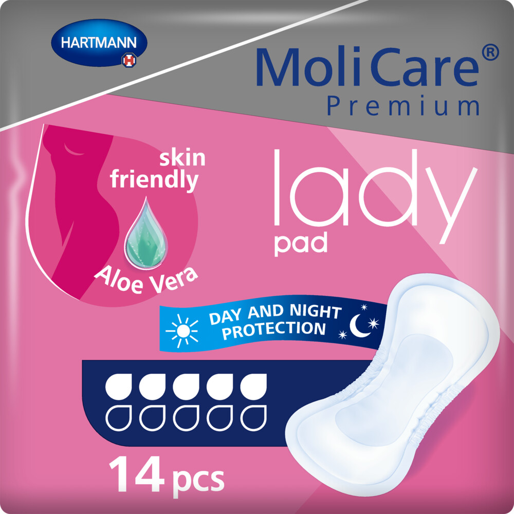 4x Molicare Premium Lady Pad 5 Druppels 1029ml Absorptie14 stuks